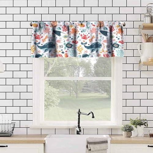 Cartoon Sea Animals Window Valance - Image 2