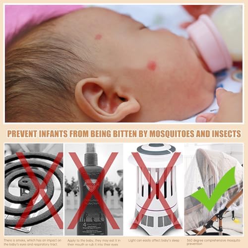Baby Mosquito Net for Stroller Durable Protection Bug Netting Mesh Cover - Image 6