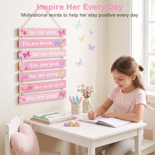 Girls Room Decor Colorful Inspirational Wall Plaque Set - Image 3