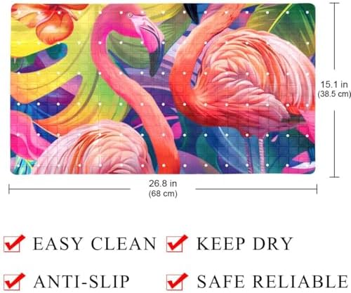 Bathtub Mat Non Slip 26.8x15.1In, Bathroom Decor PVC Shower Mats - Image 4