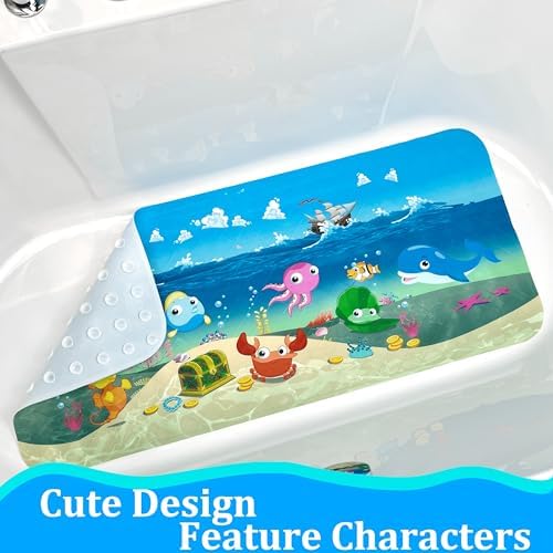 BEEHOMEE Kids Bath Mat for Tub, Non-Slip Toddler Bathtub Mat - Image 5