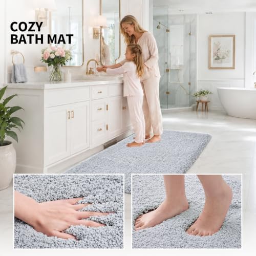 ILANGO Bathroom Rugs 60" × 24", Extra Soft Absorbent Microfiber Bath Rugs - Image 5