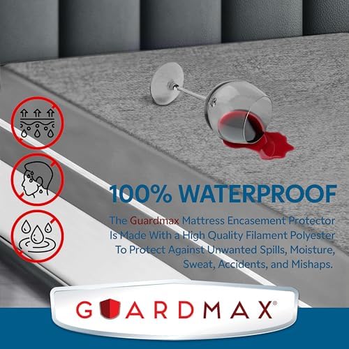 Guardmax Queen Mattress Encasement Zippered, 100% Waterproof Mattress Protector - Image 5