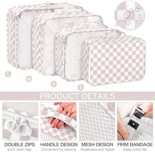 KPX 8 Set Packing Cubes for Travel, Luggage Packing Organizers Accessories - Image 3