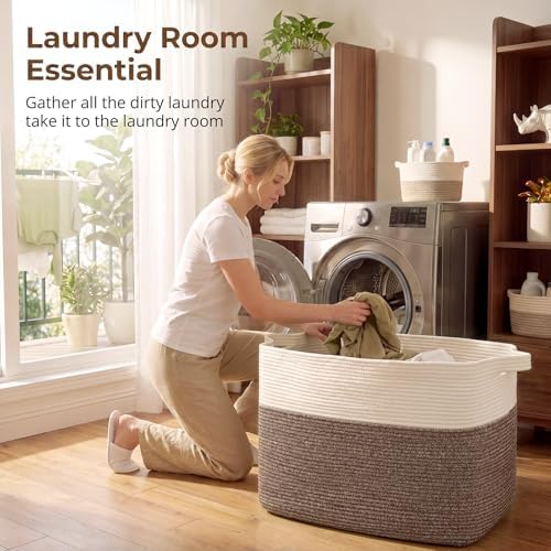 OIASKET 108L Cotton Rope Storage Basket - Image 6