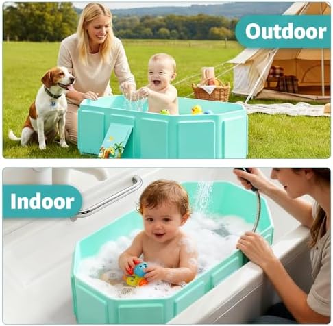 Collapsible Baby Bathtub, Toddler Bathtub - Image 4