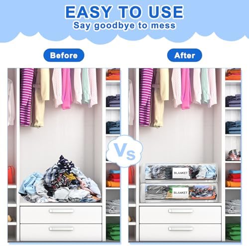 Kenning 20 Pcs Clear Zippered Storage Bags - Image 5