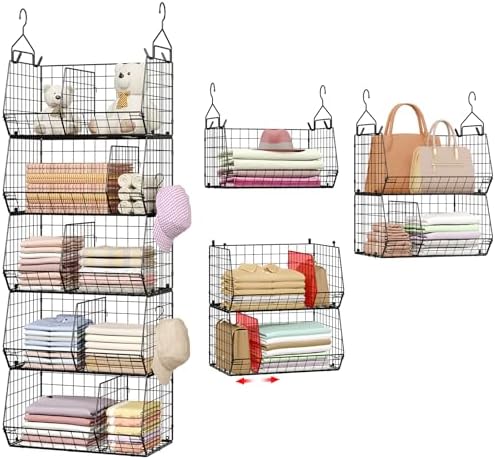 5 Tier Extra Large Closet Hanging Organizer by Jautokerdar