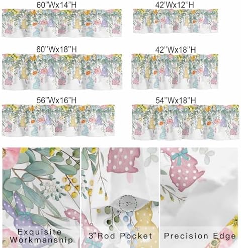 Vandarllin Easter Kitchen Curtains Valances - Image 7