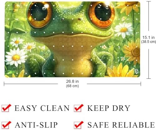 Bath Tub Shower Mat, Washable Bathtub Floor Mats, Suction Cups and Drain Holes - Image 4