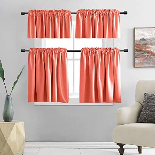 DONREN Coral Valances for Window-Blackout Valances for Kitchen - Image 7