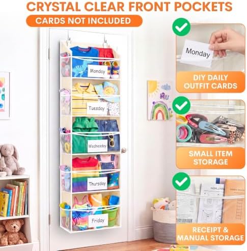 Ofiray-home 5Tiers Over Door Organizer, Weekly Clothes Organizer - Image 2