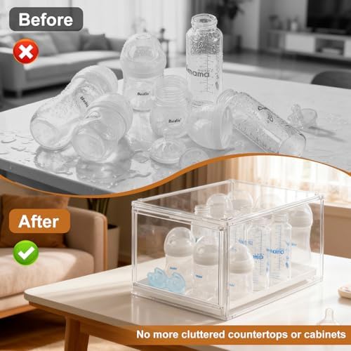 ERTIUANIO Baby Bottle Organizer, Baby Bottle Station Organizer - Image 4