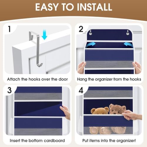2 Pcs Over The Door Organizer Large Capacity Hanging Storage Room Organizer - Image 3