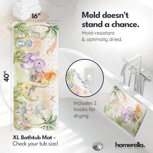 homerella Bathtub Mat Non Slip Kids 40x16 Baby Bath Mat Non Slip Anti Mold - Image 3