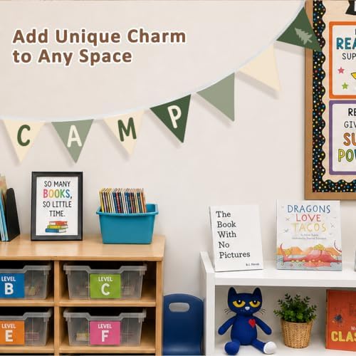 Camping Classroom Nursery Decor Banner Summer Camp Garland Flags - Image 4