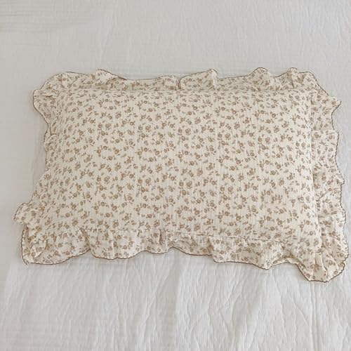 BuLuTu Muslin Cotton Kids Pillowcase Standard, Camellia Flowers - Image 3