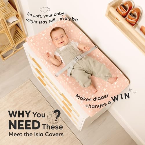 2-Pack Baby Changing Pad Cover for Girl - Image 2