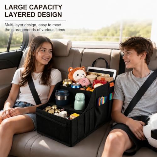 Car Seat Organizer Back Front Captains Seats Storage Travel - Image 2