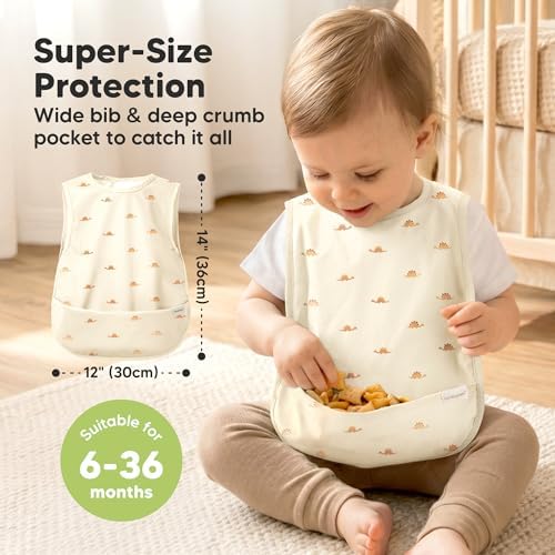 KeaBabies Waterproof Bibs for Baby Girl, 2-pk Lightweight - Image 5