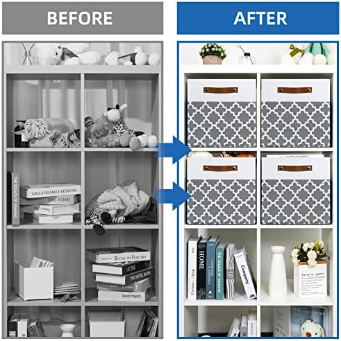 Temary 12x12x12 Fabric Storage Bins 4 Pack - Image 6