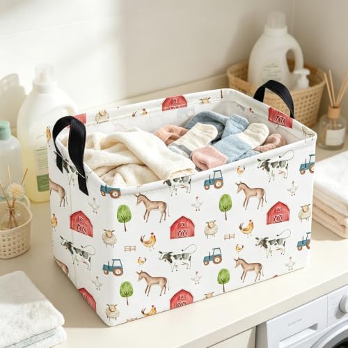 Essme Rectangular Farm Basket, Cute Storage Bins - Image 5