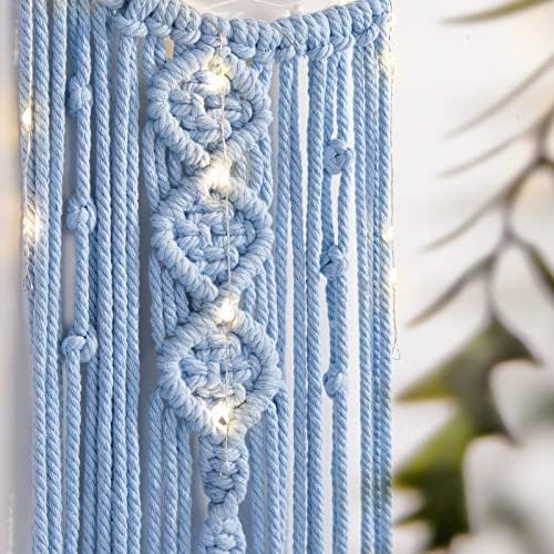 Boho Macrame Wall Hanging, Crochet Moon Star Dream Catcher - Image 3