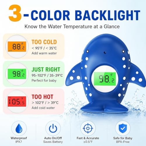 Baby Bath Thermometer for Infant & Toddler, Floating Digital Water Thermometer - Image 2