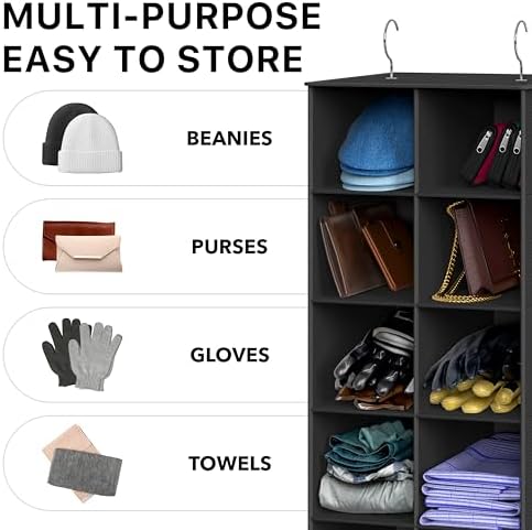 Simple Houseware 20 Section Shelves Hanging Shoes Organizer - Image 7