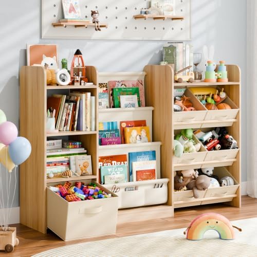 Kids Bookshelf and Toy Storage by IKALIFE