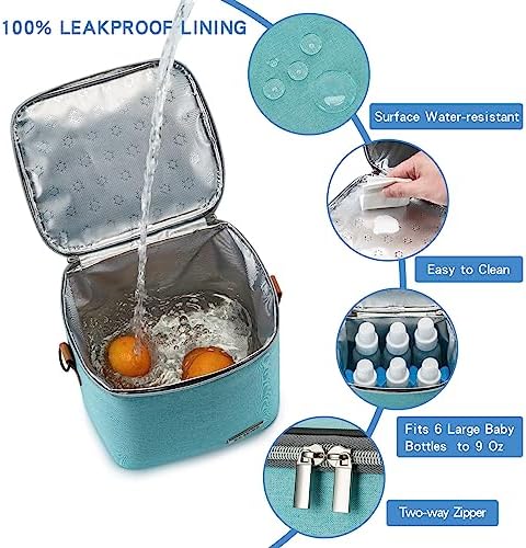 Breastmilk Cooler Bag with Ice Pack Fits 6 Baby Bottles Up to 9 Ounce, Baby - Image 3
