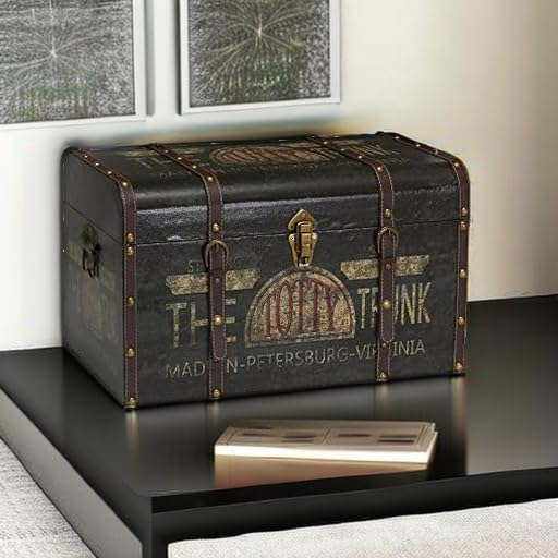 Household Essentials Large Decorative Storage Trunk - Image 5