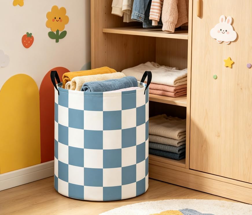 Baby Laundry Basket Baby Nursery Hamper Kids Laundry Basket Toy Storage Bin - Image 5