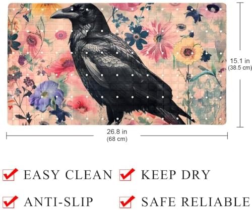 Non Slip Bathtub and Shower Mat 26.8x15.1 inch, Bath Mat - Image 4
