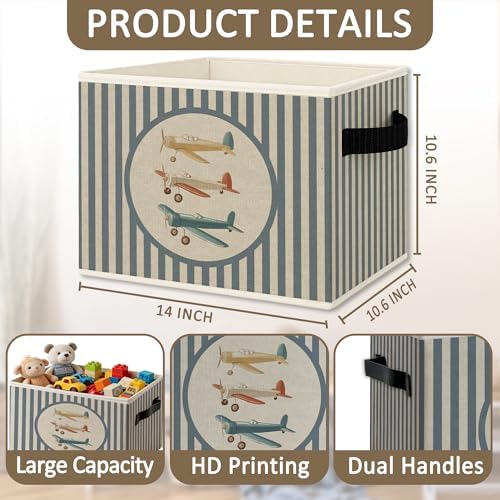 Airplane Nursery Foldable Storage Bins Box - Image 6