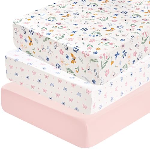 david's kids 3 Pack Fitted Crib Sheets, Ultra Soft Breathable Comfortable Baby by davidskids