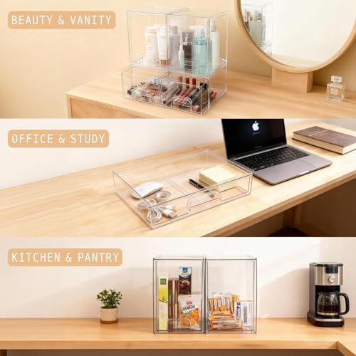 Baby Bottle Organizer, 3 Drawers Stackable Acrylic Storage - Image 5
