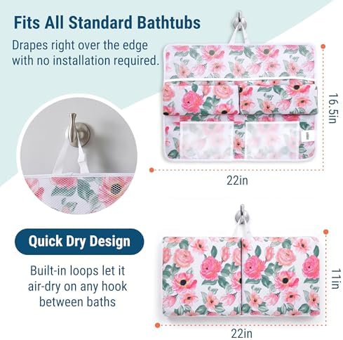 Wildkin Bath Kneeler & Elbow Rest Pad, Dual-Layer Foam, 4 Suction Cups - Image 3