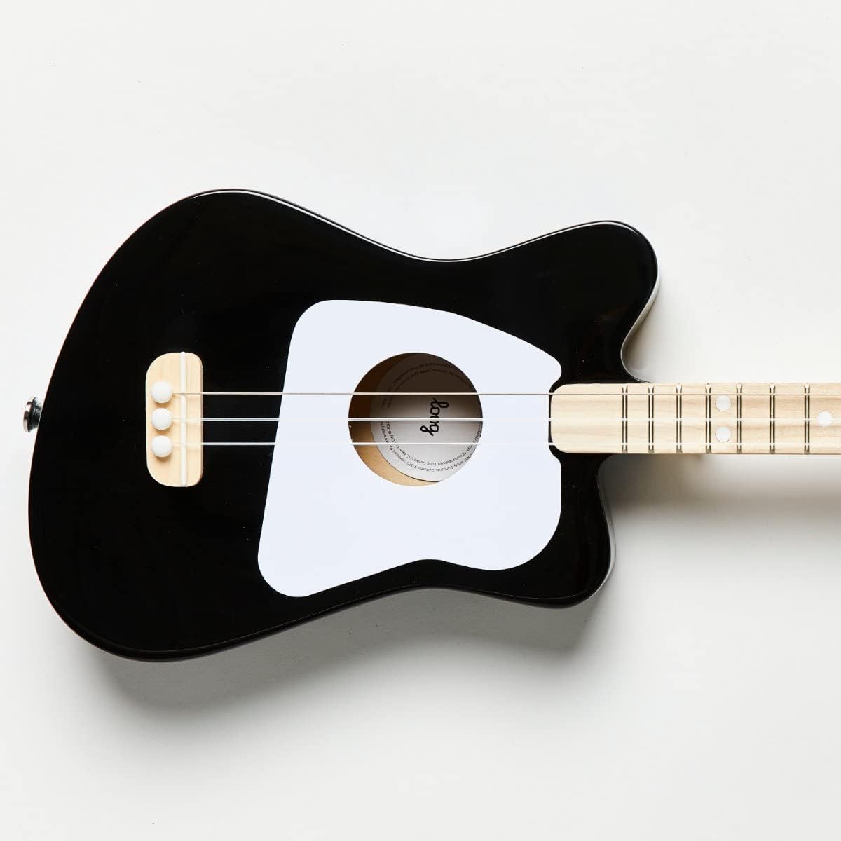 Loog Mini Acoustic kids Guitar for Beginners 3-strings Ages 3+ Learning app and lessons included Black