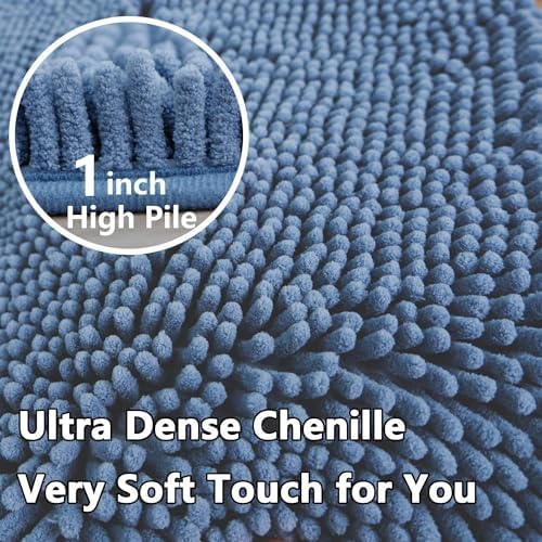BOANKODU Bathroom Rugs 15x23, Extra Soft Absorbent Chenille Bath Rugs, PVC - Image 5