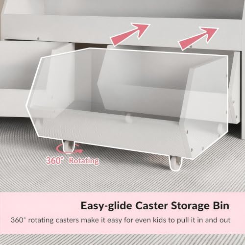 Kids Toy Storage Organizer, Kids Toy Organizer, Playroom Organization White - Image 4
