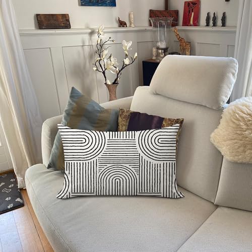 Boho Mid Century Modern 12x20 Pillow Cover, Art Deco Decor - Image 3