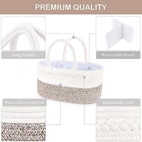 ABenkle X-Large Diaper Caddy Organizer, Nursery Baby Basket - Image 4