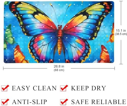Non Slip Shower Mat Bathtub Mat 15.1x26.8 Inch, Quick Dry Bath Mat - Image 4