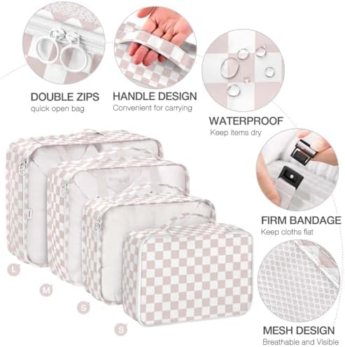 8 Set Packing Cubes for Suitcases, Packing Cubes - Image 3