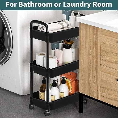 EZ COZY 3 Tier Rolling Cart, Plastic Diaper Cart Organizer - Image 6