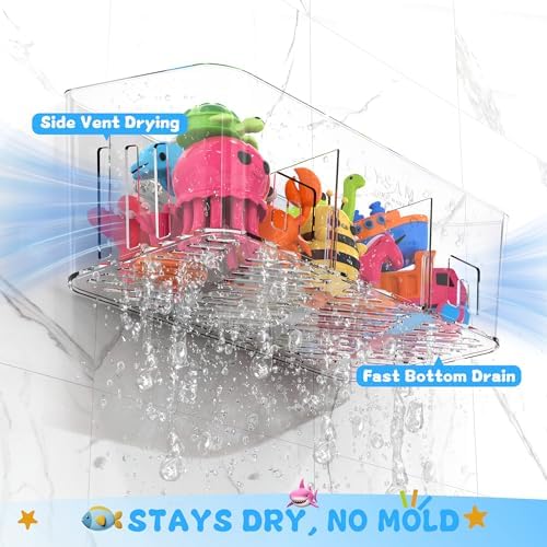 Bath Toy Storage 4 Packs, Large Bath Toy Holder - Image 2
