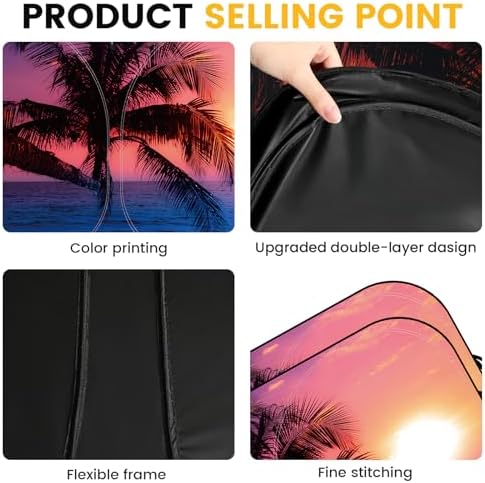 Car Windshield Sun Shade Foldable Reflector Sunshade - Image 4