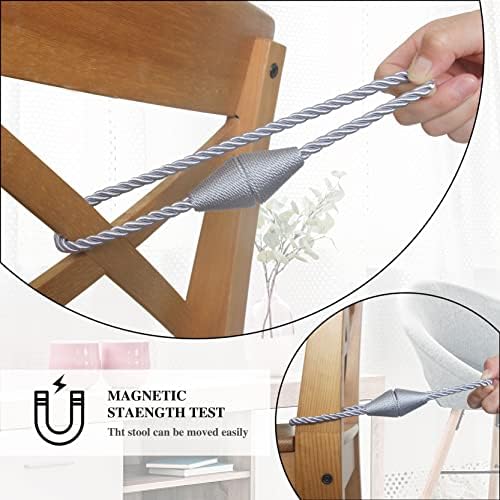 2 Pack Magnetic Curtain Tiebacks Rope Modern Handmade Curtain Tie Backs - Image 4