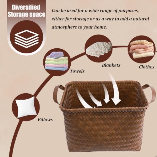 BROWNLILY Handwoven Wicker Storage Baskets - Image 4
